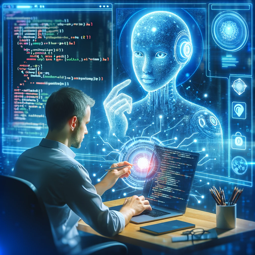 software developer using interactive artificial... The Impact of Artificial Intelligence on Software Development