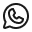 La imagen muestra un ícono en blanco y negro que representa el logotipo de WhatsApp. El diseño incluye el símbolo de un teléfono dentro de un globo de diálogo con bordes redondeados, lo que identifica a la popular aplicación de mensajería instantánea.