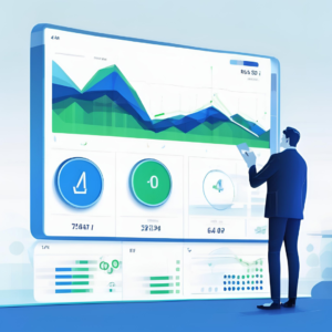 Gráfico de análisis digital con visualización de datos y métricas clave. Representa el seguimiento de indicadores para optimizar procesos y estrategias en negocios y tecnología. Ideal para profesionales en analítica y data-driven decision-making.