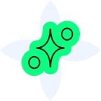 icono de una estrella con dos astros, que representa la creación con inteligencia artificial