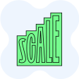 icono de la palabra scale o escala en español