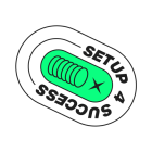 Icono que dice setup for success o preparado para el éxito