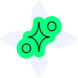 icono de una estrella con dos astros, que representa la creación con inteligencia artificial